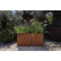 Corten Steel Tall Trough Planter - 1200mm x 300mm x 600mm