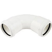 FloPlast Push Fit Waste Bend Swept - 92.5 Degree x 40mm White
