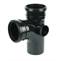FloPlast Ring Seal Soil Branch - 92.5 Degree x 110mm Black